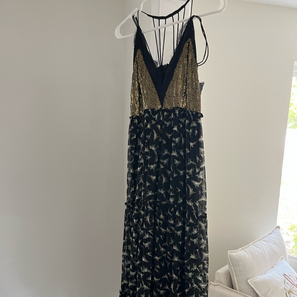 Anthropologie full length wedding guest dress